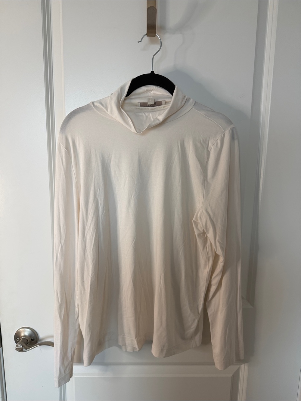 LOFT Cream Lightweight Long-Sleeve Hooded Tee